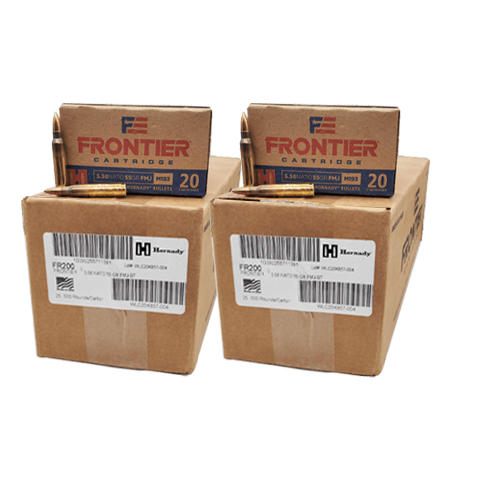 5.56 NATO - Hornady Frontier USA Military Grade 55 Grain FMJ - 1000 Rounds