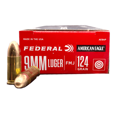 9mm - American Eagle AE9AP 124 Grain FMJ - 50 Rounds