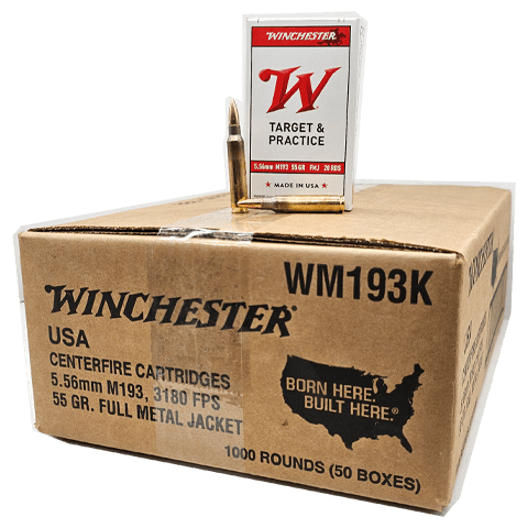 5.56 Nato - Winchester M193 55 Grain FMJ Case 