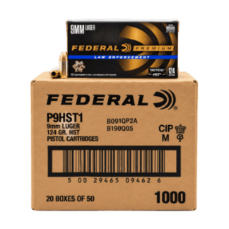 9mm - Federal HST LE 124 Grain Jacketed Hollow Point P9HST1 - 1000 Rounds