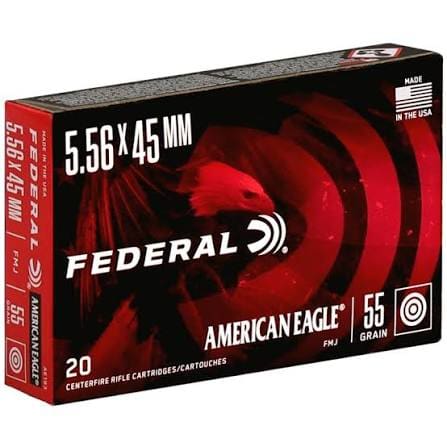 5.56 NATO - Federal American Eagle AE193 55 Grain FMJ - 20 Rounds