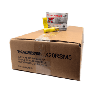 20 Gauge - Winchester 2 3/4" 3/4 oz. HP Rifled Slug 250 Rounds Case