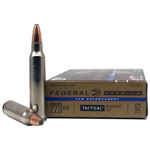 223 Rem - Federal Premium 62 Grain Bonded Soft Point - 20 Rounds  