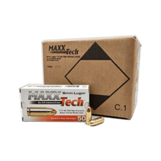 9mm - MaxxTech 115 Grain FMJ Brass Case - 500 Rounds