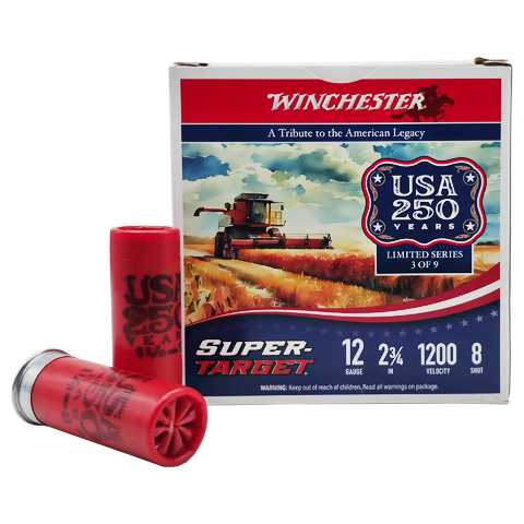 12 Gauge - Winchester 2-3/4" Super Target 8 Shot - 25 Rounds