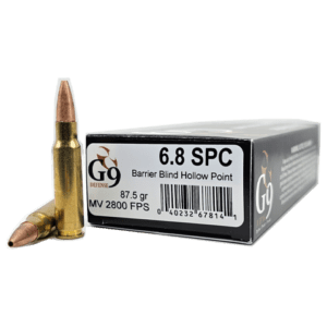 86 87 Shells 6.8 SPC - G9 Defense 87.5 Grain Barrier Blind Hollow Point - 20 Rounds ...