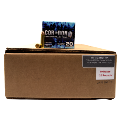357 Mag - CorBon 110 Grain Jacketed Hollow Point - 200 Rounds