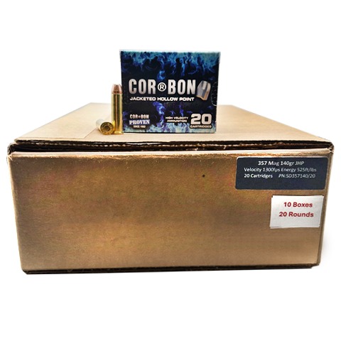 357 Mag - CorBon 140 Grain Jacketed Hollow Point - 200 Rounds