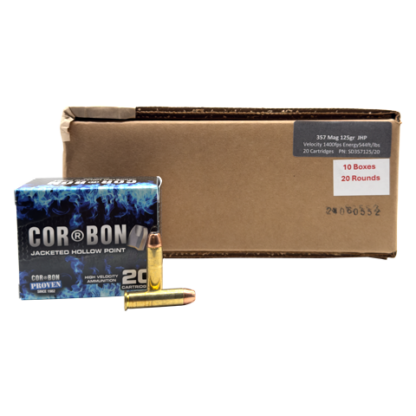 357 Mag - CorBon 125 Grain Jacketed Hollow Point - 200 Rounds