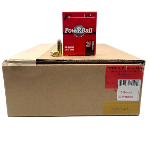 38 Super - CorBon 100 Grain +P Pow'RBall - 200 Rounds