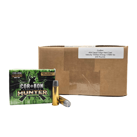 454 Casull - CorBon Hunter 335 Grain Hard Cast Lead - 200 Rounds