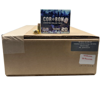 40 S&W - CorBon 165 Grain Jacketed Hollow Point - 200 Rounds