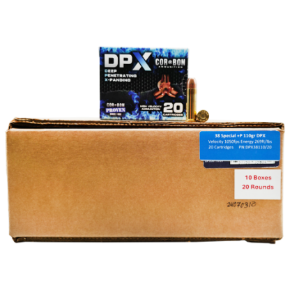38 Special - CorBon 110 Grain +P DPX Hollow Point - 200 Rounds
