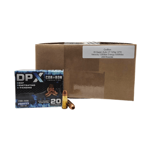 38 Super - CorBon 125 Grain +P DPX Hollow Point - 200 Rounds