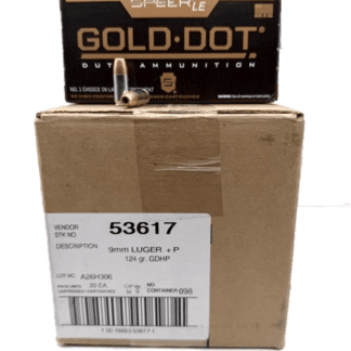 9mm - Speer Gold Dot 124 Grain +P JHP 53617- 1000 Rounds