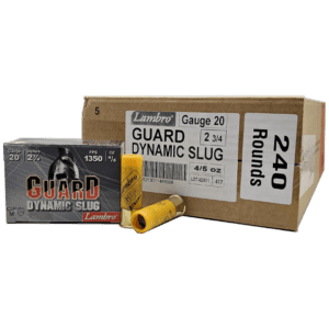 Guard Rounds Document 20 Gauge - Lambro 2-3/4″ Guard 4/5 oz Dynamic Slug - 10 Rounds