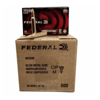 223 Rem - Federal American Eagle 62 Gr. FMJ - 500 Rounds