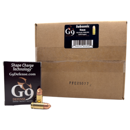 9mm - G9 Defense 126 Grain Subsonic - 200 Rounds