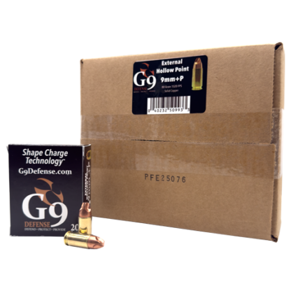 9mm - G9 Defense 80 Grain +P External Hollow Point - 200 Rounds