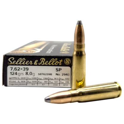 7.62x39 - Sellier & Bellot 124 Grain Soft Point - 20 Rounds