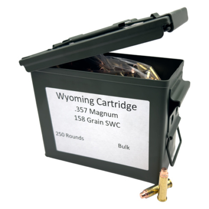 357 Magnum - Wyoming Cartridge 158 Grain Jacketed SWC - 250 Rounds