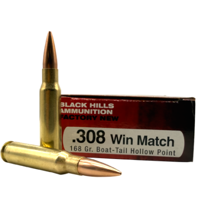 308 Win - Black Hills 168 Grain Match BTHP - 20 Rounds