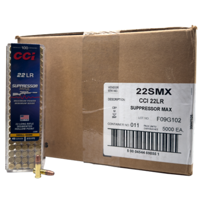 22 Long Rifle - CCI Suppressor Max 45 Gr. Segmented Hollow Point - 5000 Rounds
