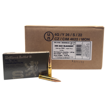 300 Blackout - Sellier & Bellot 124 Grain FMJ - 1000 Rounds