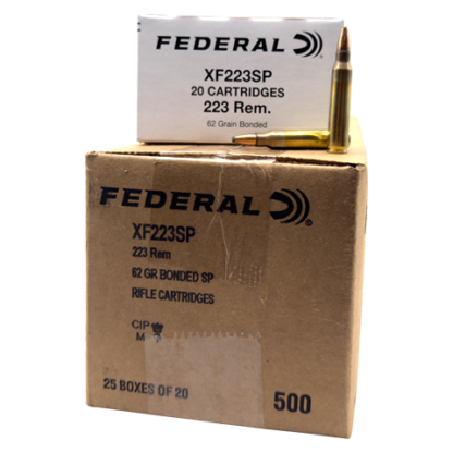 223 Rem - Federal Premium 62 Grain Bonded Soft Point - 500 Rounds