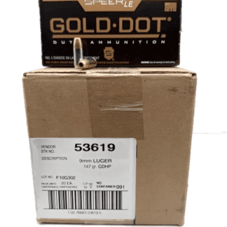 9mm - Speer Gold Dot 147 Grain JHP 53619- 1000 Rounds