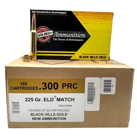 300 PRC - Black Hills Gold 225 Grain ELD Match - 100 Rounds