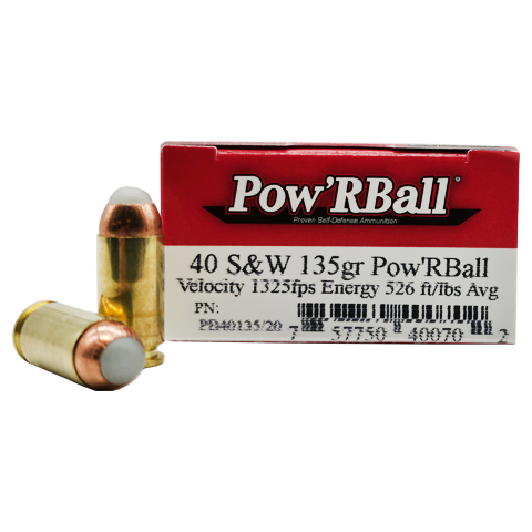 40 S&W - CorBon 135 Grain Pow'RBall - 20 Rounds
