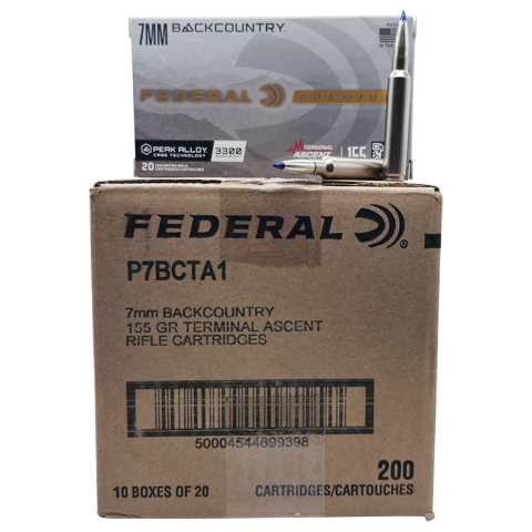 7mm Backcountry - Federal Premium 155 Grain Terminal Ascent - 200 Rounds