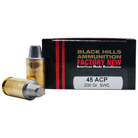 45 Auto - Black Hills 200 Grain SWC - 20 Rounds