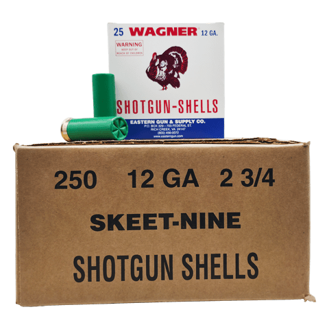12 Gauge - Wagner Skeet-Nine 2-3/4" 1-1/4oz. #9 Shot - 250 Rounds