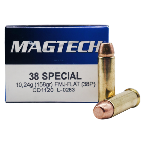 38 Special - Magtech 158 Grain Full Metal Jacket Flat - 50 Rounds