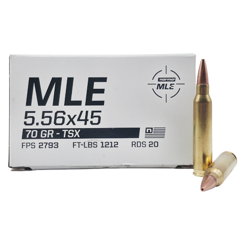 5.56 NATO - Norma MLE 70 Grain TSX - 20 Rounds