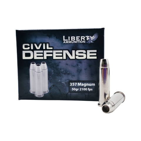 357 Magnum - Liberty Civil Defense 50 Grain Hollow Point - 20 Rounds