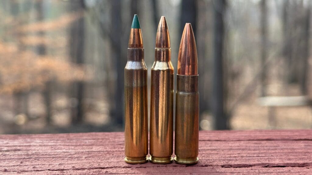 rifle cartridges on table