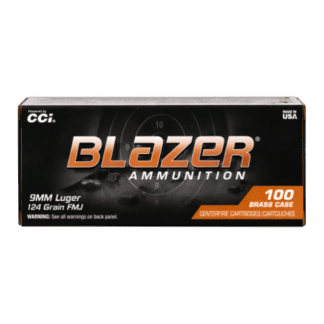 9mm - CCI Blazer 124 GR. Full Metal Jacket - 100 Rounds