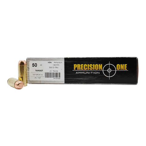 50 AE - Precision One 300 Grain FMJ Flat Point - 20 Rounds