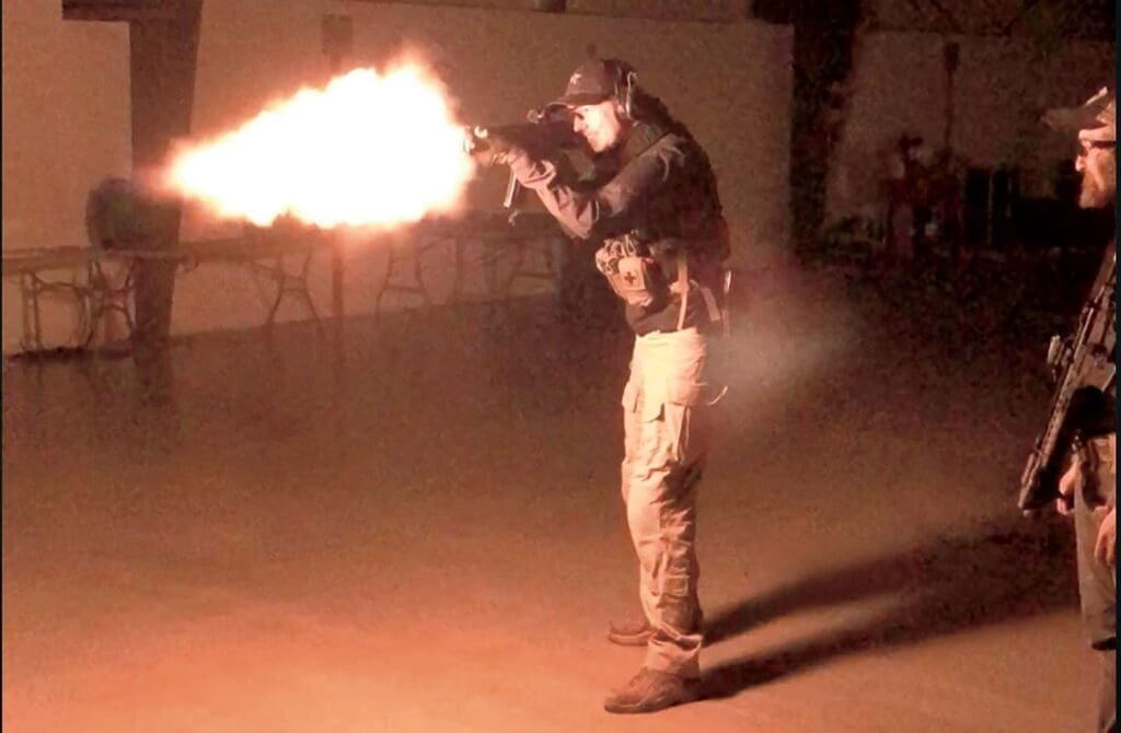 Rifle with Large Muscle Blast