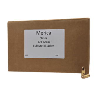9mm - Merica Ammunition 124 Grain Full Metal Jacket - 1000 Rounds