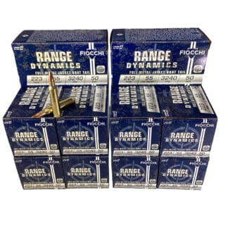 .223 Rem - Fiocchi 55 Grain Range Dynamics FMJ - 500 Rounds