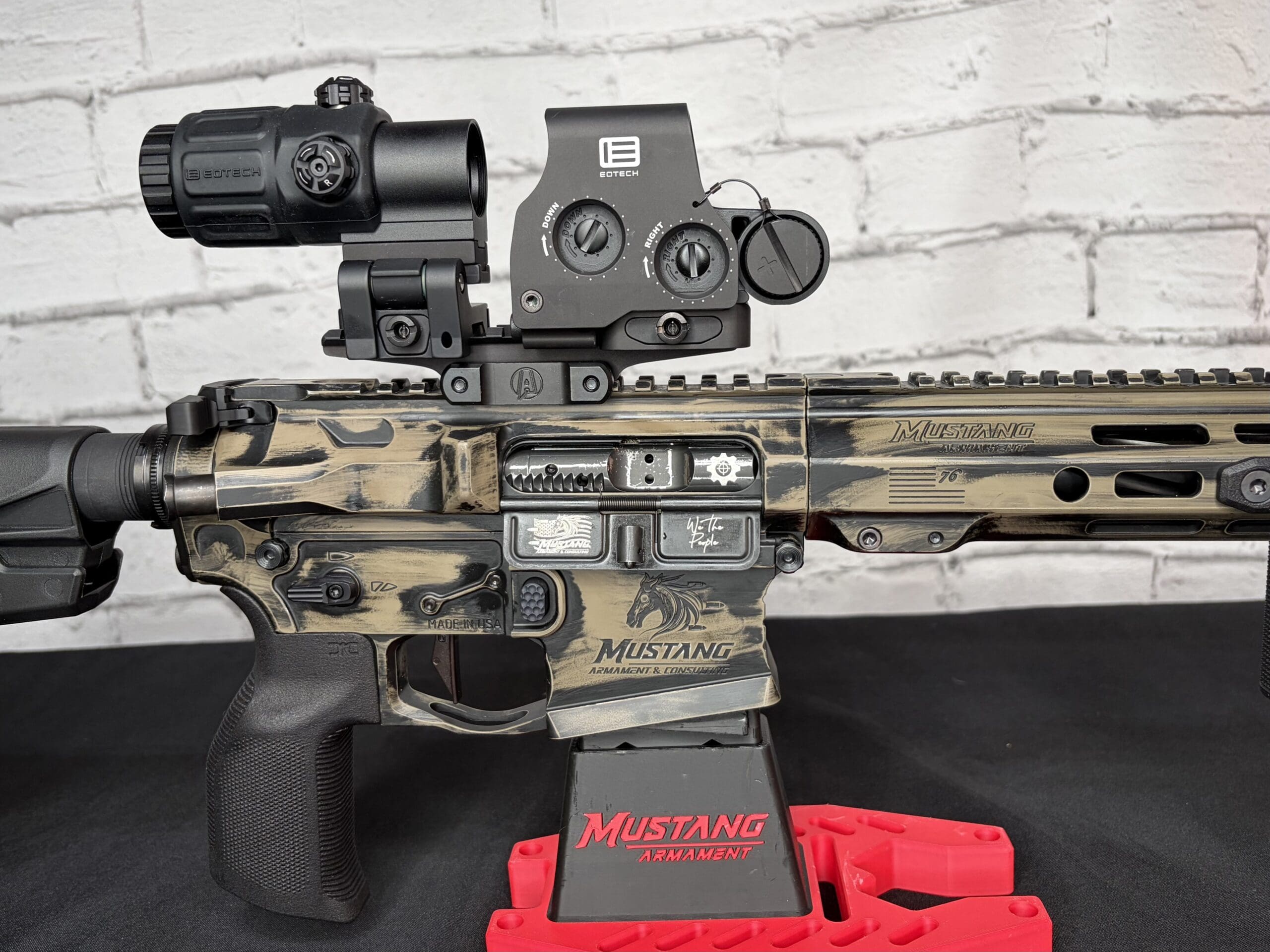 Mustang Armament “Chesty” 12.5” Premium Billet Pistol – Betsy Ross FDE Battleworn Edition - Image 8