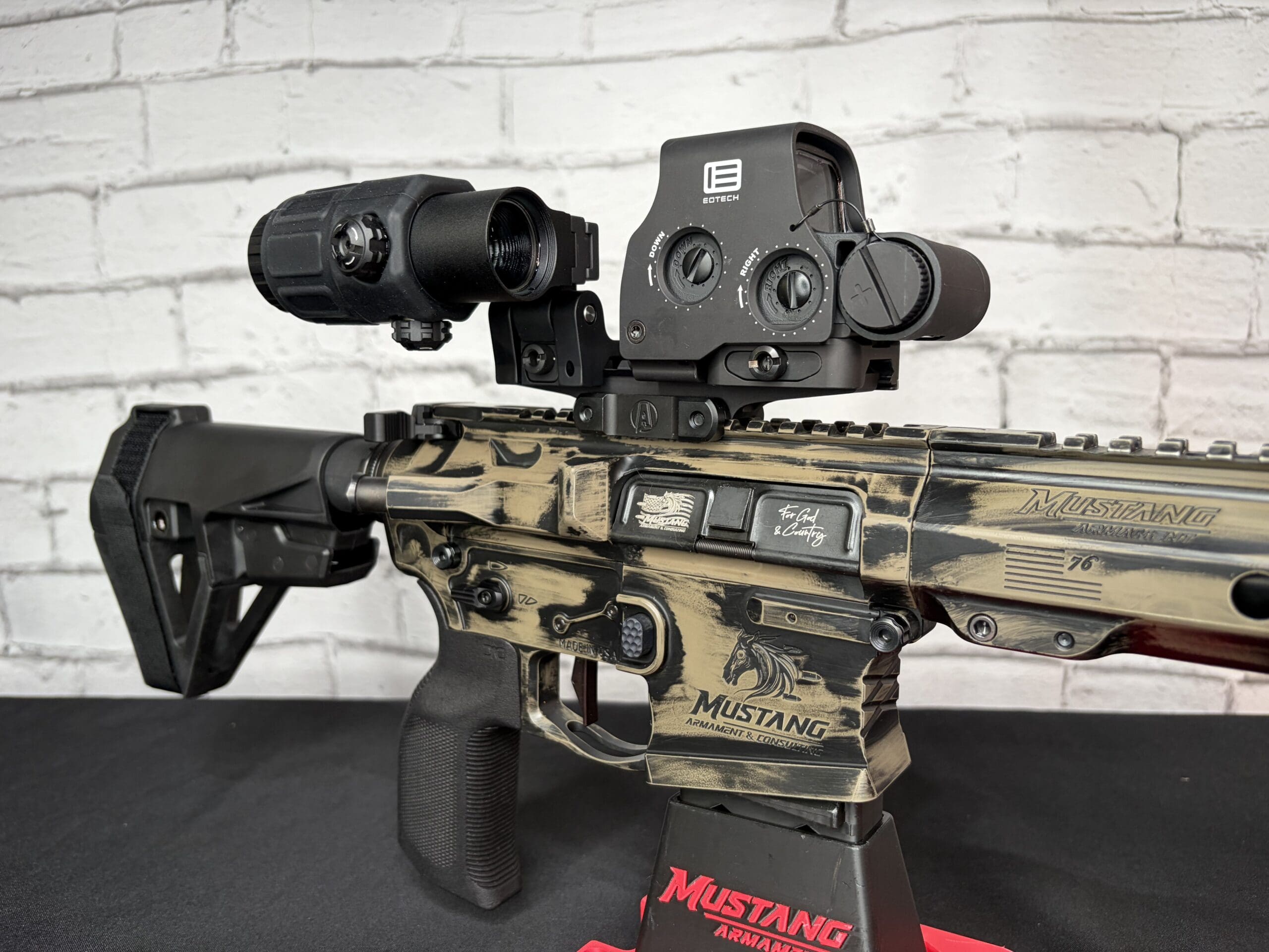 Mustang Armament “Chesty” 12.5” Premium Billet Pistol – Betsy Ross FDE Battleworn Edition - Image 7