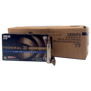 223 Rem - Federal Premium Law Enforcement 55 Grain Soft Point  (LE223T1) – 200 Round Case