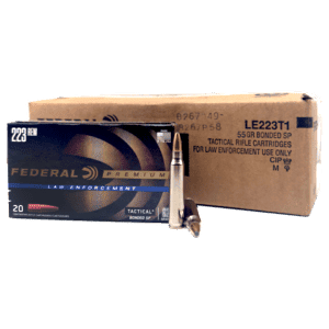223 Rem - Federal Premium Law Enforcement 55 Grain Soft Point (LE223T1) – 200 Round Case