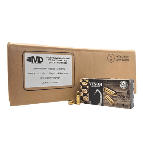 9mm - Venom 124 Grain Full Metal Jacket - 1000 Rounds