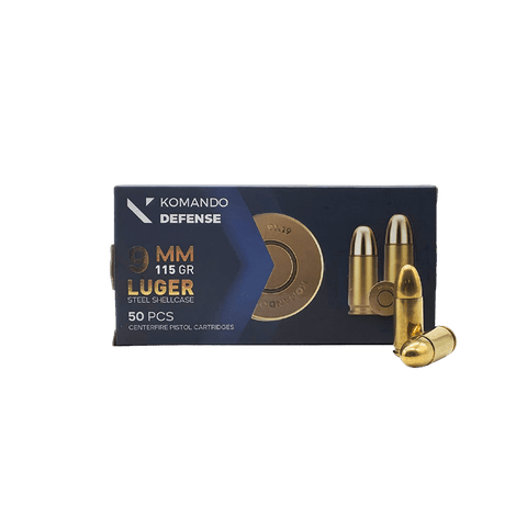 9mm - Komando Defense 115 Grain Full Metal Jacket - 50 Rounds